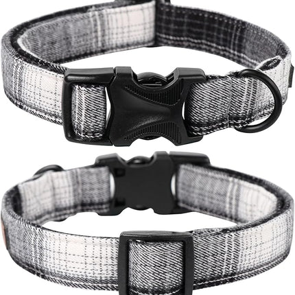 Lionet Paws Gird Dog Collar with Plastic Buckle, Cotton Fall Winter Bowtie Collar, Light Adjustable Collars for Small Medium Large Dogs