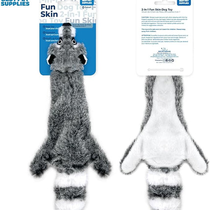 Best Pet Supplies Squeaky Dog Toys with Soft Durable Fabric for Small, Medium and Large Pets Interactive Toy for Indoor Play, Supports Active Biting and Play - Fox, Raccoon, Small