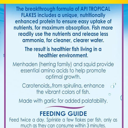 API TROPICAL FLAKES Fish Food 5.7-Ounce Container