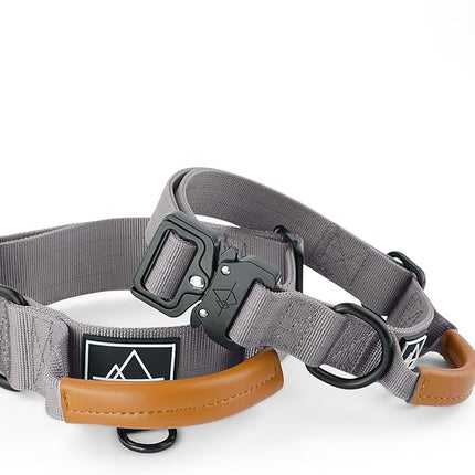 Made to ROAM Premium Explorer Control Collar - Adjustable Heavy Duty Nylon Dog Collar with Quick-Release Metal Buckle and Handle (Montana Moonrise, Control Size 5)