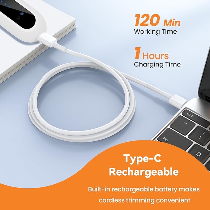 Dog Paw Hair Trimmer, Paw Trimmers for Dog's Feet, Rechargeable, Waterproof, Spare Blade, LED Display, Suitable for Cats & Dogs, Shaver for Paws Eyes Ears Face Buttocks, Dog Grooming Clippers