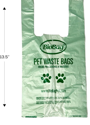 BioBag Premium Pet Waste Bags with Handles, Standard Size, 150 Count, Great For All Dog Breeds