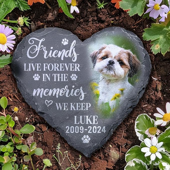 Personalized Pet Memorial Gift - Custom Photo Stone for Dog or Cat Loss - Memorial Gifts for Pet Lovers Quote 7
