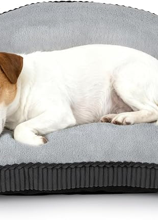 Cat Couch for Puppy, Kitten, and Small Pets - Soft Faux Rabbit Fur Pet Sofa with Washable Removable Cover, Non-Slip Fuzzy Plush Cushion, 28"X23"x10"