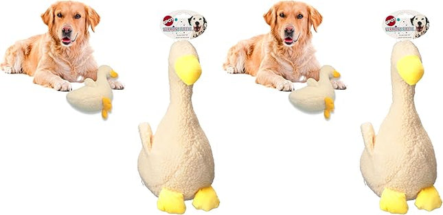 SPOT 13in Vermont Style Fleece Duck Dog Toy – Soft Plush Squeaky Comfort Toy for Medium & Large Dogs and Puppies – No Plastic Parts – Safe for Light Chewers – Calming & Cuddly Indoor Pet Toy