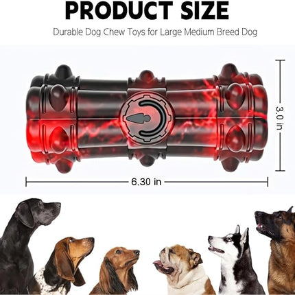 Indestructible Chew Toy for Aggressive Large Medium Breed Dogs - Squeaky, Interactive, Tough Durable Toothbrush for Dog Birthday
