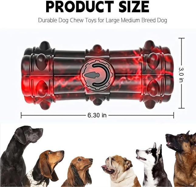 Indestructible Chew Toy for Aggressive Large Medium Breed Dogs - Squeaky, Interactive, Tough Durable Toothbrush for Dog Birthday