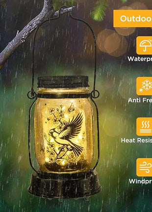 Cardinal Gifts for Women/Men Cardinal Solar Lanterns Mom Grandma Birthday Present Lantern Memorial Lights Solar Garden Decoration Outside for Yard, Patio,Backyard,Porch Torches