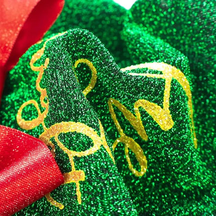 Fitwarm Sparkly Dog Christmas Outfit, Tulle Dress, Winter Clothes for Small Dogs, Christmas Tree Outfit, Red, Green, Golden, XS