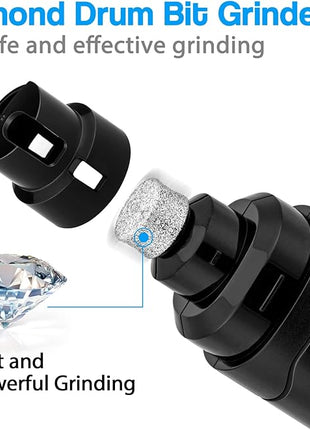 Casfuy Dog Nail Grinder Upgraded - Professional 2-Speed Electric Rechargeable Pet Nail Trimmer Painless Paws Grooming & Smoothing for Small Medium Large Dogs & Cats (Black)