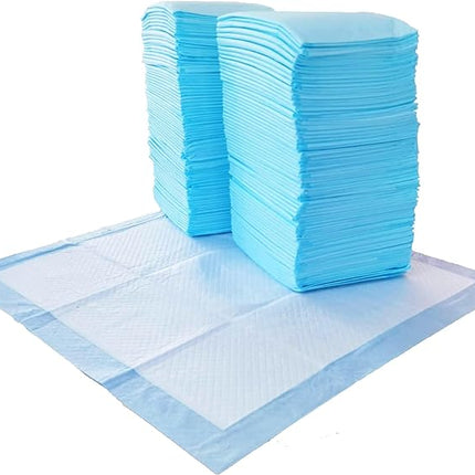Amazon Basics Scented Dog and Puppy Pee Pads, 5-Layer Leak-Proof Super Absorbent, Quick-Dry Surface, Potty Training, Regular (22x22"), 100 Count, Blue & White