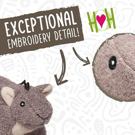 HuggleHounds Plush Dog Toy - Fuzzy Dog Toy, Soft Fleece, Interactive Durable Stuffed for Small and Large Breeds with Squeaker - Feller Squirrel, Small