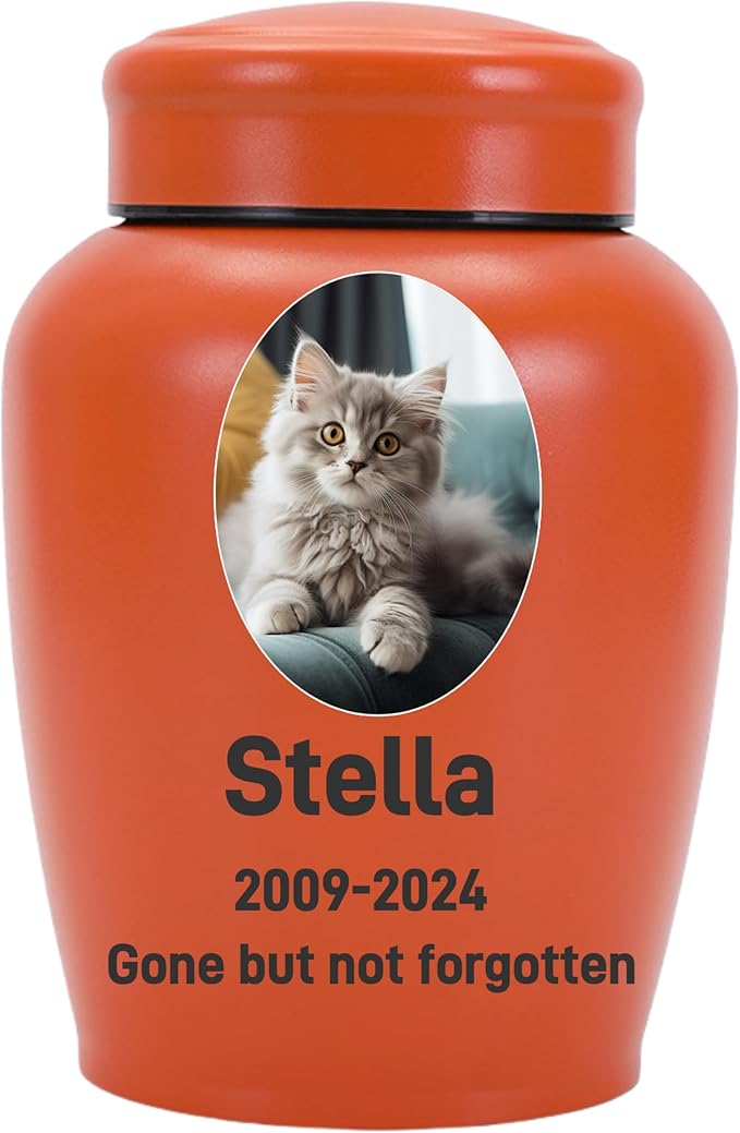 Dog Urn Personalized,Custom Pet Urns for Cats,Cat urn,Urns for Dog and Cat Ashes,Pet Memorial Gifts Square