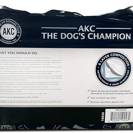 American Kennel Club Scented Puppy Training Pads with Ultra Absorbent Quick Dry Gel – 28 x 30 Pee Pads for Dogs - Fresh Scented - 50 Count, XL (Pack of 2)