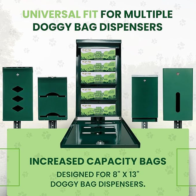 Large, Strong, Leak-proof Dog Waste Bags - 800 Count, 15 Pound Capacity, Opaque, Black Color, Ideal for Indoors and Outdoors