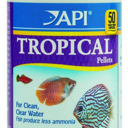 API TROPICAL PELLETS Sinking Pellets Fish Food 1.6-Ounce Container