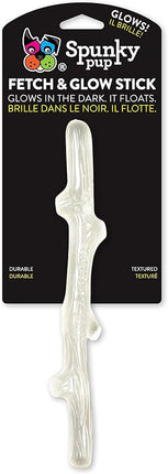 Spunky pup Glow in the Dark Stick Dog Toy Non-Toxic Waterproof Dental Texture for Teeth and Gums