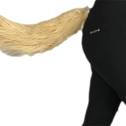 Bianna Creations Long Faux Fur Animal Luxury Tail, Cosplay, Anime Lover, Costume Dress Up Pet Play Furry Super Soft Accessory (20", Latte Cream)