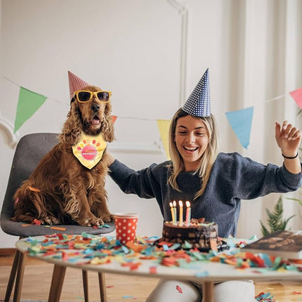 Blank Dog Bandanas Large-1PCS, DIY Solid White Triangle Scarf Premium Cotton Handkerchief or Bib, Personalized Design Birthday/Party Fun Idea Gift for X-Large&Large Pets