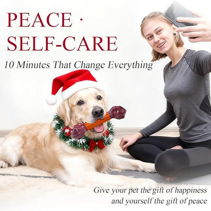 Apasiri Dog Toys for Aggressive Chewers Peanut Butter Flavored: 4-Pack Dog Bones for Large Dogs, 8" Chew Toys Long-Lasting, Tough Nylon & Rubber Dogs Toys