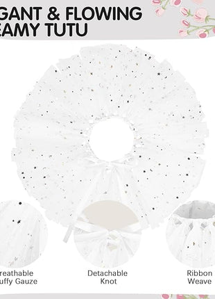 BINGPET Dog Wedding Outfit Dress,Doggy Cat Tutu Skirt with Dog Wedding Flower Collar and Crown Veil Set,Puppy Kitty Birthday Party Supplies,Dog Wedding Attire Bride Costume for Small Medium Dogs Cats