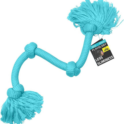 Playology Rope Toys for Dogs | Tug of War Dog Toy for Aggressive Chewers | Peanut Butter Scented Dog Toys | Mega Rope Toy for Interactive Play