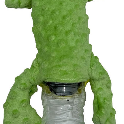 SPOT Skinneeez Extreme Stuffers Frog - Stuffing Free Dog Toy With Squeaker & Rip Stop Mesh Lining for Durability - Insert Plastic Bottle for Extra Crunch, For Small to Medium Puppies & Dogs - 14in