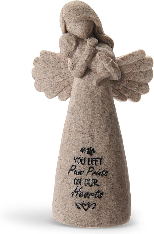Pet Memorial Gifts for Dogs - Dog Bereavement Sympathy Gift, Loss of Dog Remembrance Keepsake with “You Left Paw Prints on Our Hearts”,Ideal for Rainbow Bridge & Pet Loss Memorial(Granite)