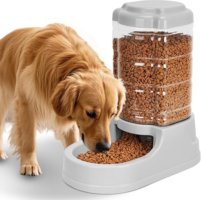 Kenond 9.5L Gravity Large Dog Feeder, Automatic Dog Food Dispenser, Suitable for Indoor/Outdoor