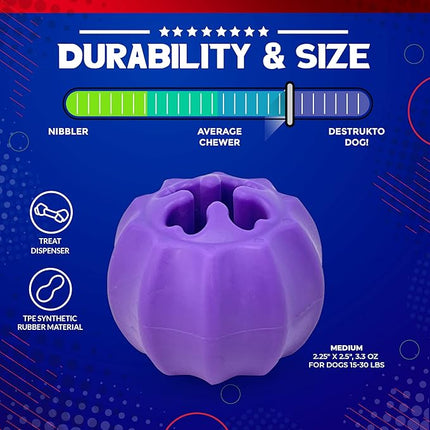 SodaPup MuttsKickButt Cross Bones Treat Pocket – Durable Dog Treat Dispenser & Chew Toy Made in USA from Non-Toxic, Pet Safe, Food Safe Rubber Material for Mental Stimulation, Problem Chewing, & More