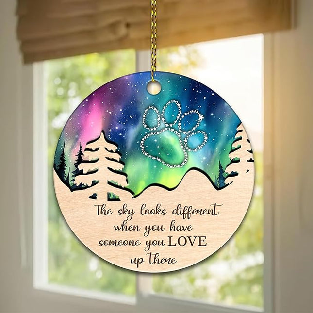 Hyturtle Pet Memorial Suncatcher Gifts for Loss of Dog Cat - Pet Loss Suncatcher - Dog Memorial Gifts for Loss of Dog, Dog Cat Memorial Ornament Loss of Pet Sympathy Gift - Pet Passing Away Gifts