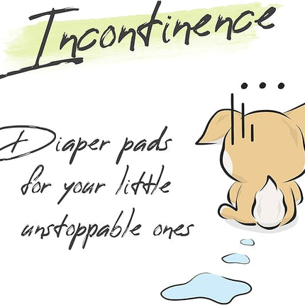 WICKEDPUP Dog Diaper Liners Booster Pads for Male and Female Dogs, 100ct | Disposable Diaper Inserts fit Most Reusable Pet Belly Bands, Wraps, and Washable Period Panties (X-Large (100 Count))