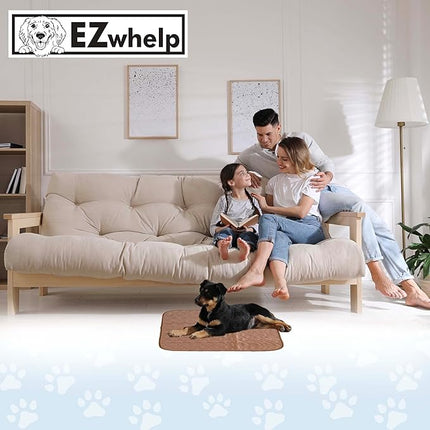 EZwhelp Reusable Dog Pee Pads - Waterproof Training Pads for Dogs - Washable & Sanitary - Rounded Corners - Laminated, Lightweight, Durable - Pet Essentials for Puppy Training and Whelping - 20" x 27"