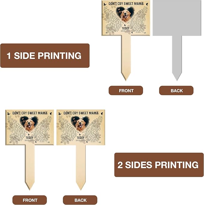 Personalized Pet Memorial Garden Stake Animal Cross Stake Pet Cemetery Memorial Gifts for Friends Christmas Remembrance Gifts Custom Plaque for Someone Who Lost Grief Funeral Loss