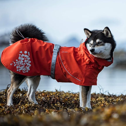 Hurtta Monsoon Coat ECO, Dog Raincoat, Rosehip, 26 in