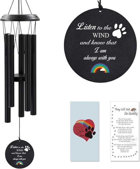 ASTARIN Dog Memorial Gifts Sympathy Wind Chime for Pet Loss Gifts, Cat Wind Chimes for a Grieving Pet Owner, Pet Memorial Wind Chimes