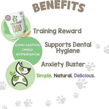 Nature Gnaws USA Deer Antlers for Dogs 4-7" (3 Count) - Mix of Split and Whole Pieces - Long Lasting for Small and Medium Breeds - Natural Dog Chew Bones