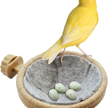 Bird Nest Canary Finch Parrot Nest with Felt（4.5 inches）