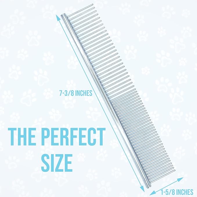Dog Combs for Grooming, Metal Comb for Dogs, Goldendoodle, Doodle Dog Grooming Comb, Great for Poodle, Labradoodle, Cockapoo & Goldendoodle - Finishing Combs for Dogs & Doodles