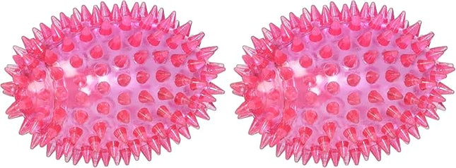 Gnawsome™ 3.5” Spiky Squeaker Football Dog Toy - Small, Cleans Teeth and Promotes Good Dental and Gum Health for Your Pet, Colors Will Vary (Pack of 2)