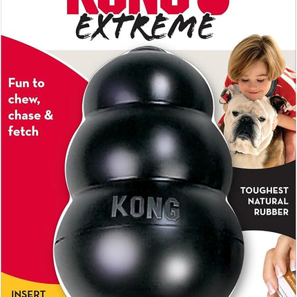 KONG Extreme Dog Toy - Fetch & Chew Toy - Treat-Filling Capabilities & Erratic Bounce for Extended Play Time Most Durable Natural Rubber Material - for Power Chewers - for X-Large Dogs (Pack of 2)