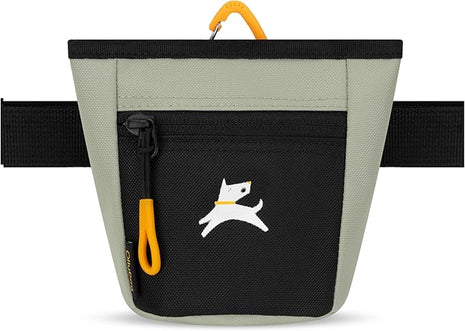 OllyDog Goodie Treat Bag, Dog Treat Pouch, Waist Belt Clip for Hands-Free Training, Magnetic Closure, Dog Training and Behavior Aids, Three Ways to Wear (Abbey Stone)