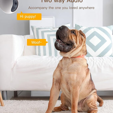 ARENTI 5G Indoor Security Camera, 4MP Pet Camera with Speaker for Dog/Cat, Baby Monitor with Phone App, Dual-Band WiFi, Auto Tracking, Super Night Vision, 2-Way Talk, Cloud & SD Card Storage(P2Q)