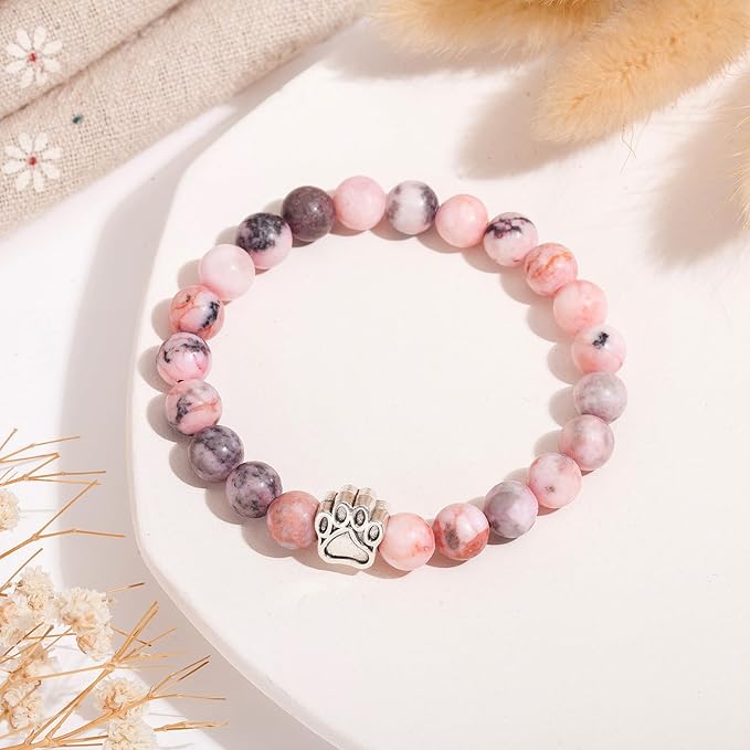 Pet Memorial Gifts for Dogs, Dog Memorial Gifts for Loss of Dog, Dog Loss Sympathy Gift, Pet Memorial Bracelet for Men Women Who Loss of Dog Cat, Dog Passing Away Remembrance Gift