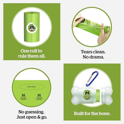 Pogi's Compostable Poop Bags – Leak-Proof, Extra-Large, Made with Plants – 9 Rolls (135 Bags)