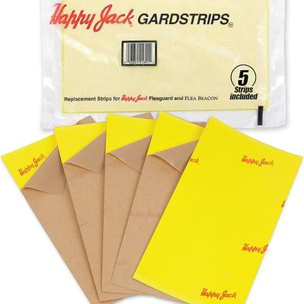 Happy Jack Gardstrips Replacement Glue Pads for Flea Traps, Attracts & Traps Indoor Fleas, Breaks Breeding Cycle, Safe, Fast, Clean, Easy Way to Kill Pests, USA 5 pk