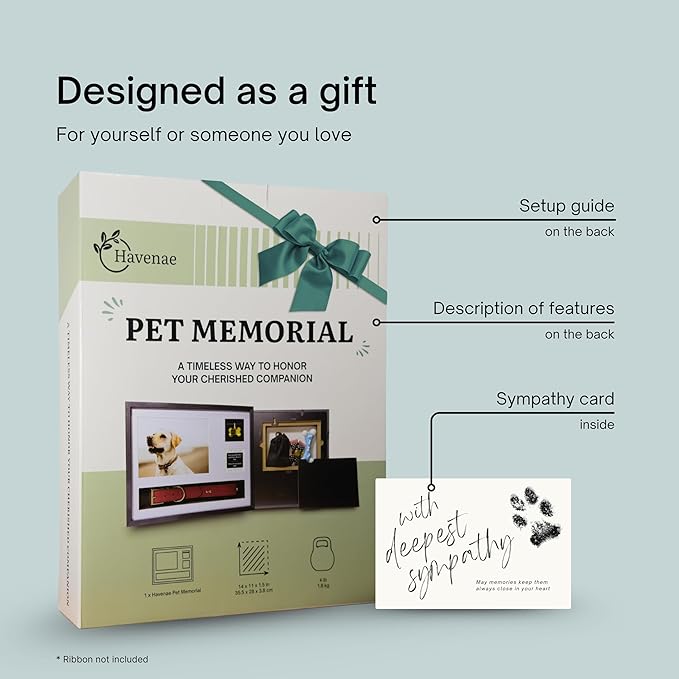 Pet Memorial Gifts for Dogs - Pet Memorial Shadow Box, Dog Loss Sympathy Gift, Pet Memorial Picture Frame, Pet Loss Gifts, Dog Bereavement Gifts