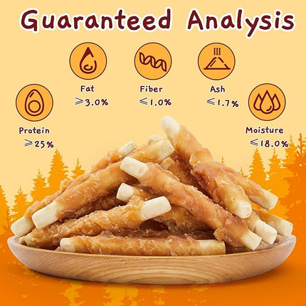 Jungle Calling Chicken Wrapped Biscuit Dog Treats, Grain-Free & Rawhide-Free Dog Chews, Crunchy Training Snacks for Small, Medium & Large Dogs, 21.2 oz