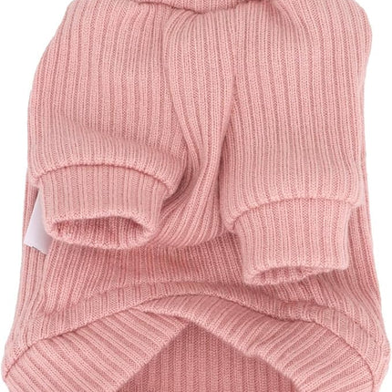 LOPHIPETS Small Dog Turtleneck Sweaters for Teacup Chihuahua Yorkie Puppy Cat Clothes-Pink/XXS