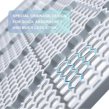 HQ4us Dog Grass Pad with Tray Medium 31”×21” Dog Litter Box Toilet with 2×Artificial Grass for Dogs with Hemmed Edge, Pee Pads for Dogs, Realistic, Less Stink, Potty for Balcony